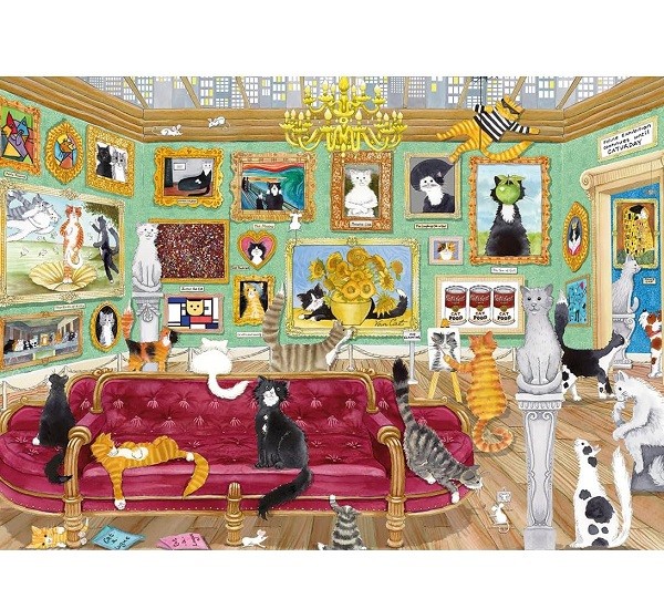Gibson Puzzel Night at the Meowseum 1000 stukjes