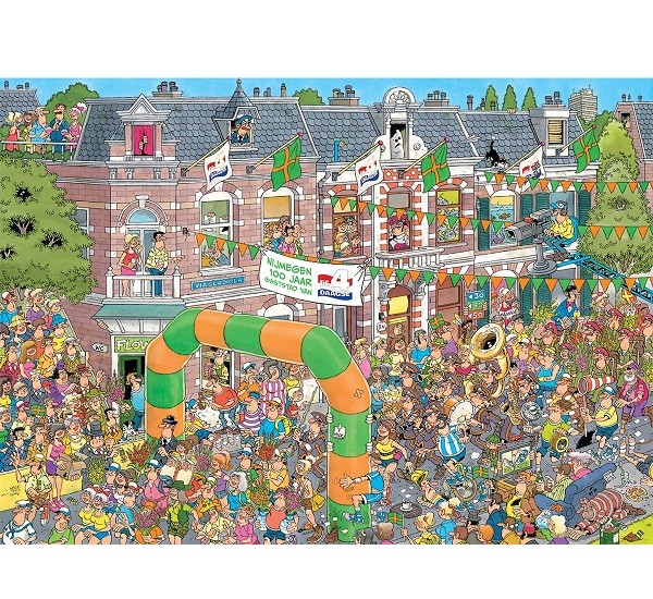 Jan van Haasteren Puzzel Nijmegen 100 Jaar Gaststad van de 4 Daagse 1000 stukjes