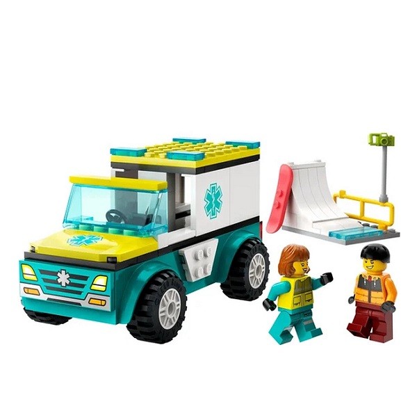 Lego City Ambulance en Snowboarder