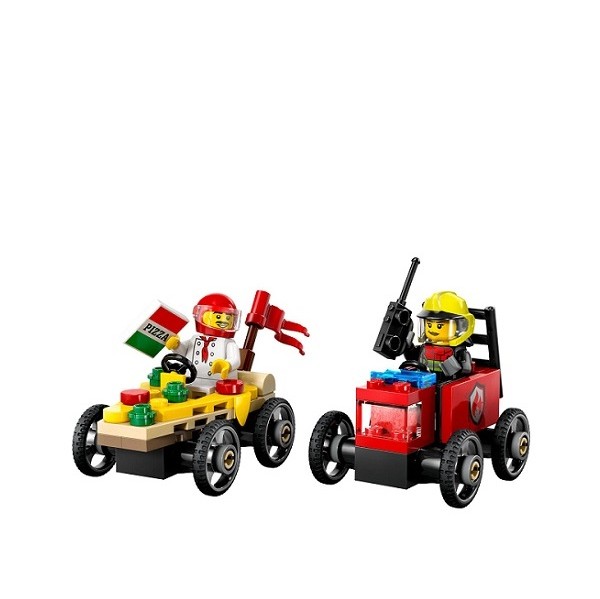Lego City Pizzabestelwagen en Brandweerauto