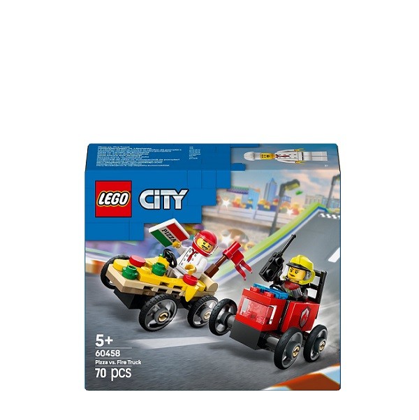 Lego City Pizzabestelwagen en Brandweerauto