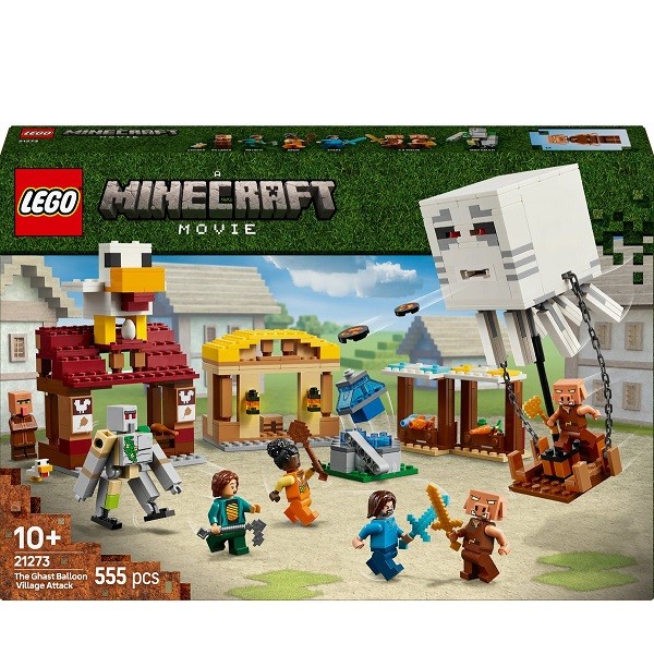 Lego Minecraft De Ghast Ballon Aanval op het dorp