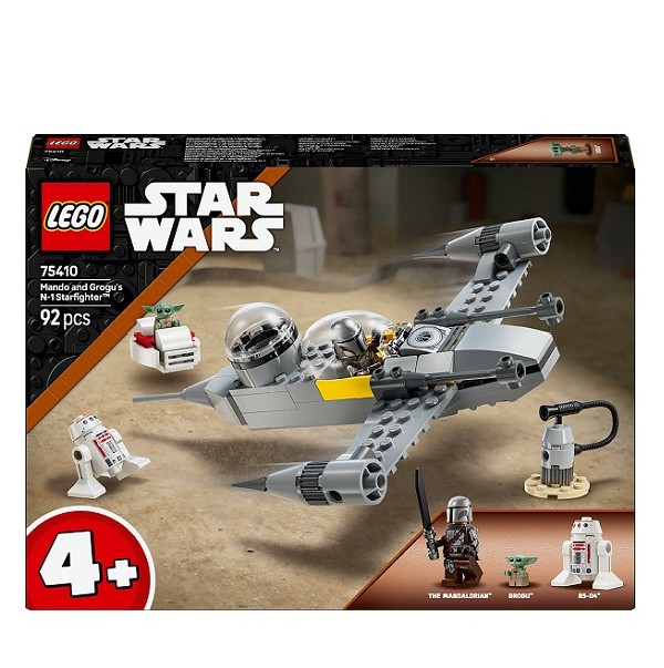 Lego Star Wars Mando en Grogu's N-1 Starfighter