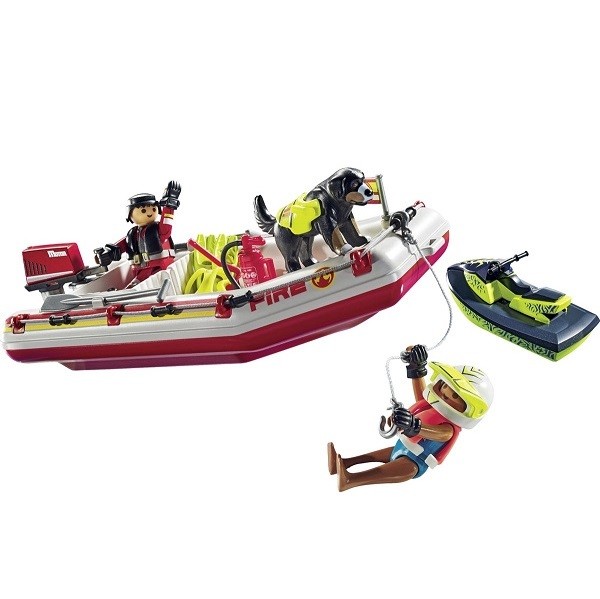 Playmobil Action Heroes Brandweerboot met Aqua Scooter