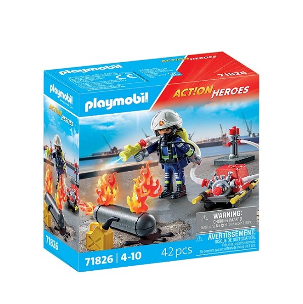 Playmobil Action Heroes Brandweerman met  Waterpomp