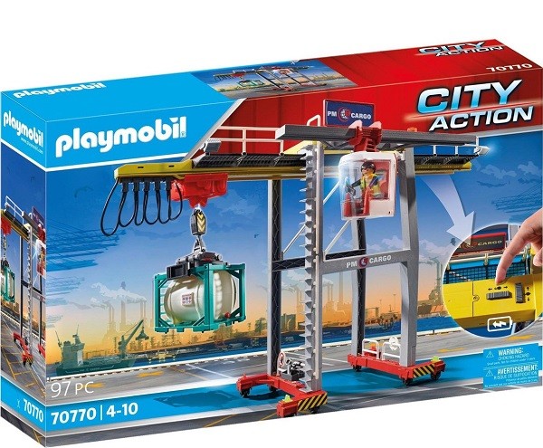 Playmobil City Action Haven Portaalkraan met Containers