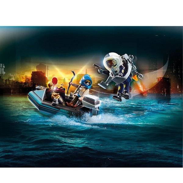 Playmobil City Action Politiejetpack  Arrestatie van de Kunstdief 