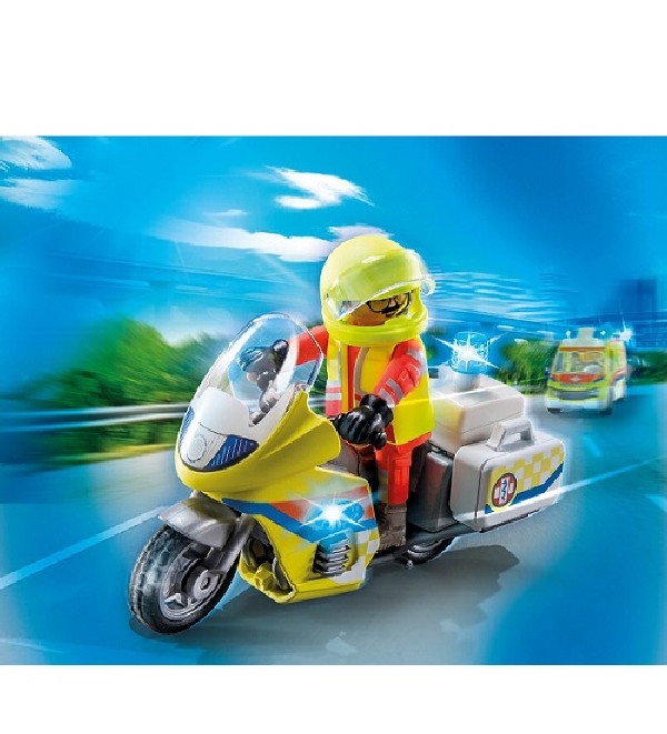  Playmobil City Life Noodmotorfiets met Zwaailicht