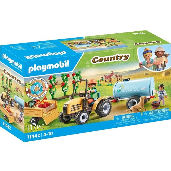 Playmobil Country Tractor met Aanhanger en Watertank