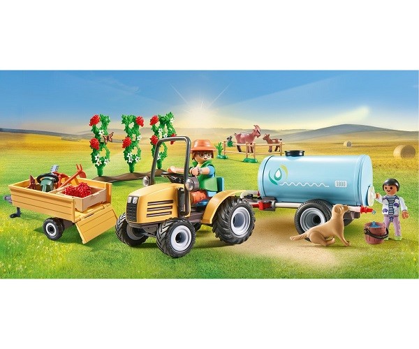 Playmobil Country Tractor met Aanhanger en Watertank