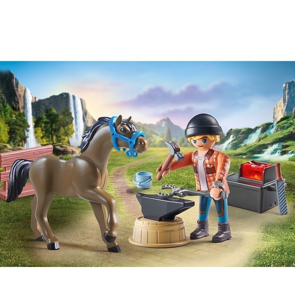 Playmobil Horses of Waterfall Hoefsmid Ben en Achilles
