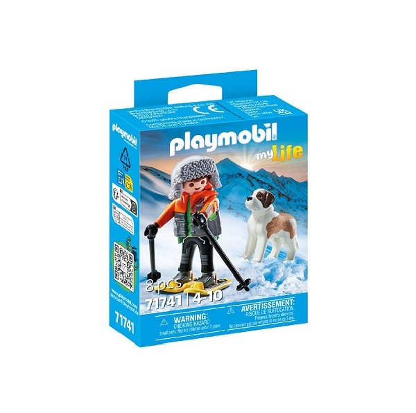  Playmobil My Life Wandelaar met Sint-Bernardhond in de Sneeuw