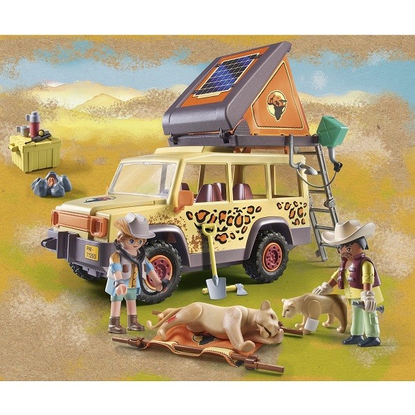 Playmobil Wiltopia Terreinwagen bij de Leeuwen