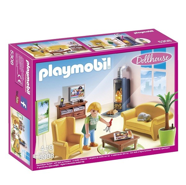 Playmobil Woonkamer met Houtkachel