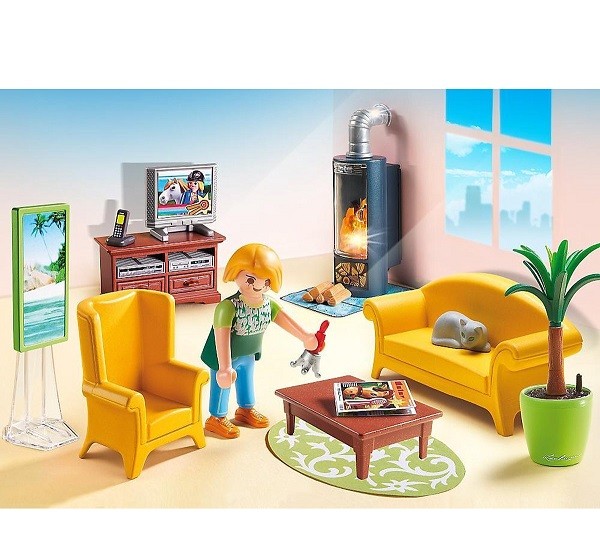 Playmobil Woonkamer met Houtkachel