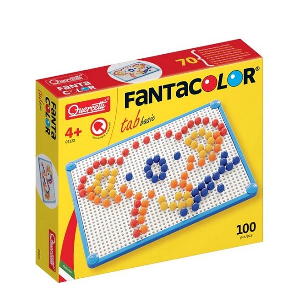 Quercetti FantaColor Basic Insteek Mozaiek 100 Pins