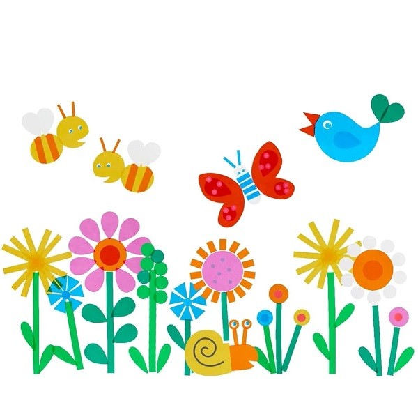 Raamdecoratie Lente 60 x 105 cm