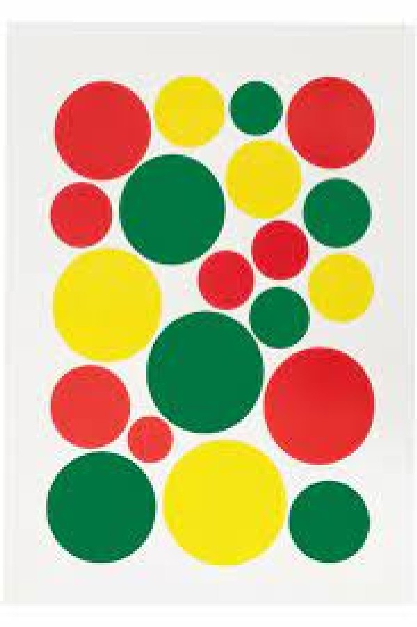 Raamsticker confetti snippers rood geel groen carnaval 35x50cm