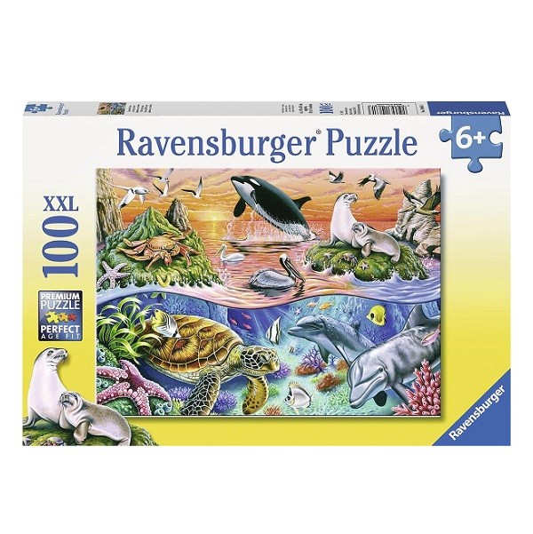 Ravensburger Puzzel 100 stukjes XXL Bonte Oceaan