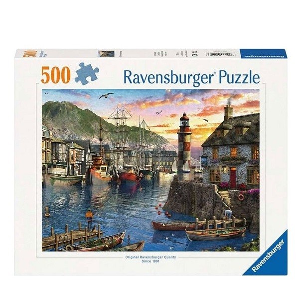 Ravensburger Puzzel Sunrise at the Port 500 stukjes