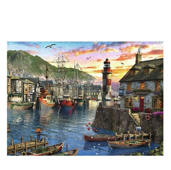 Ravensburger Puzzel Sunrise at the Port 500 stukjes