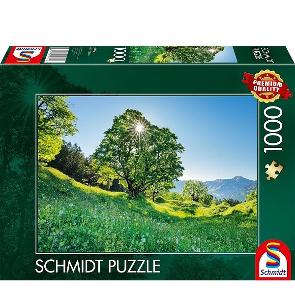 Schmidt Puzzel Berg Ahorn in Sonnenlicht St. Gallen Schweiz 1000 stukjes