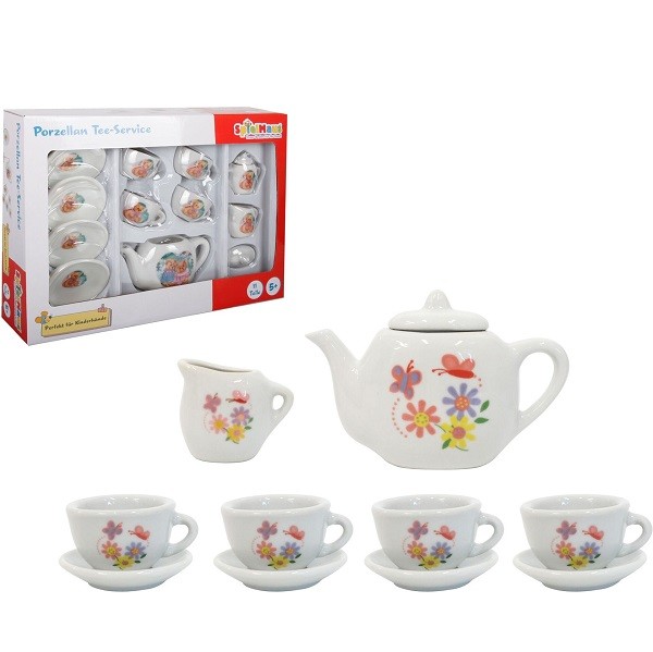 Servies Porselein Theeservies Assorti 11-Delig