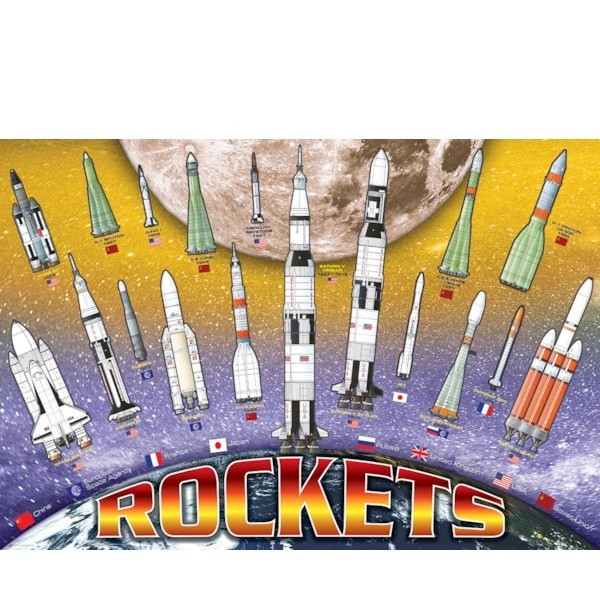 Smart Kids Puzzel 100 stukjes Rockets