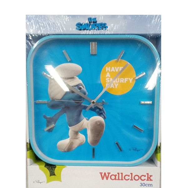 Smurfen Wandklok Blauw 30 cm