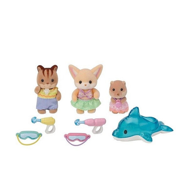 Sylvanian Families Nursery Trio Peutervriendjes  Zwembad Fun