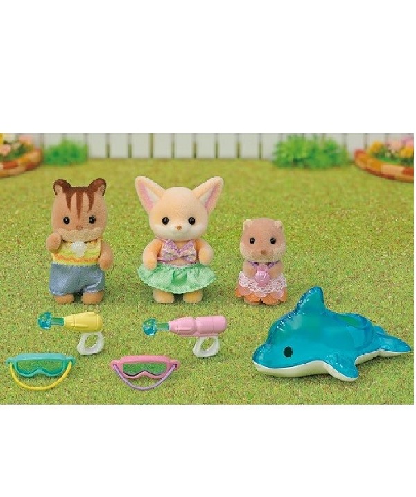 Sylvanian Families Nursery Trio Peutervriendjes  Zwembad Fun