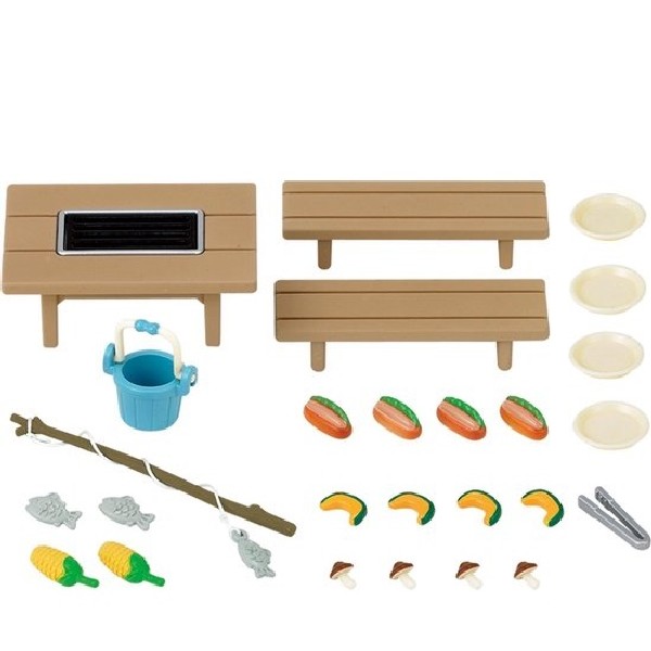 Sylvanian Families Vakantie Familie Barbeque Set