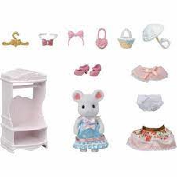 Sylvanian Families Mode Speel Set Marshmallow muis