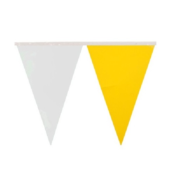 Vlaggenlijn Geel/Wit 6 meter