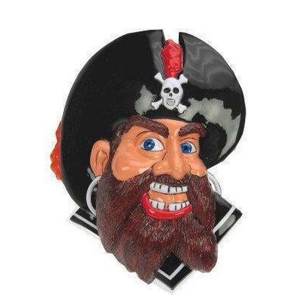 Wanddeco Piratenhoofd 45 x 36 cm