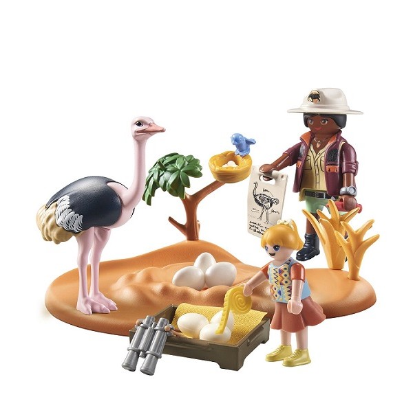 Playmobil Wiltopia Bezoek bij Papa Struisvogel