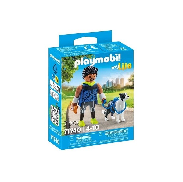  Playmobil My Life Jogger met Border Collie Hond