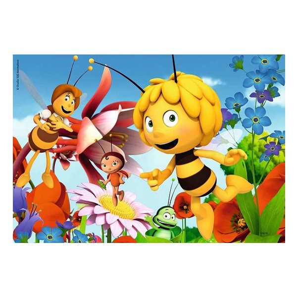  Puzzels 2 x 12 stukjes Maja de Bij op de Bloemenwei