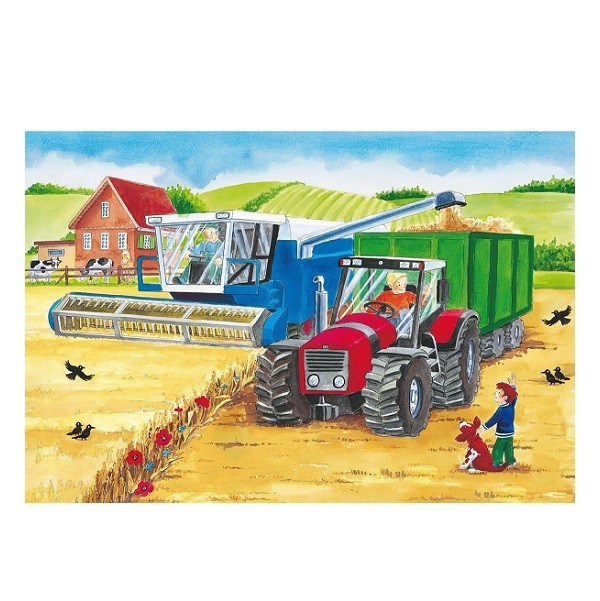  Puzzels 3 x 24 stukjes Op de Boerderij